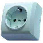 Gniazdko schuko 230V z zestawem montażowym EGN-1BS/00 001101368 ETI (001101368)