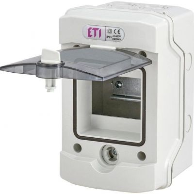 Rozdzielnica natynkowa 1x4 IP65 drzwi transparentne ECH-4G 001101060 ETI (001101060)