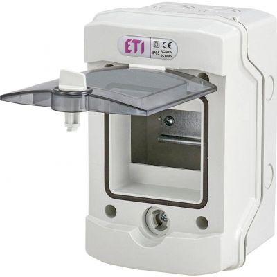 Rozdzielnica natynkowa 1x4 IP65 drzwi transparentne ECH-4G 001101060 ETI (001101060)