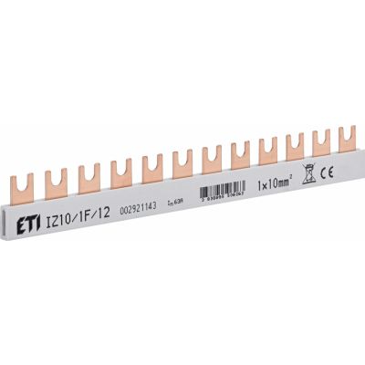Szyna łączeniowa widełkowa 1P 63A 10mm2 (12 mod.) IZ10/1F/12 002921143 ETI (002921143)