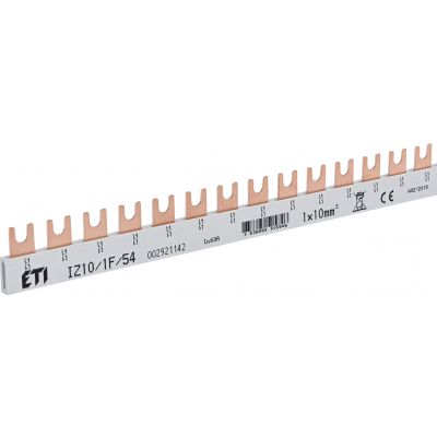 Szyna łączeniowa widełkowa 1P 63A 10mm2 (54 mod.) IZ10/1F/54 002921142 ETI (002921142)