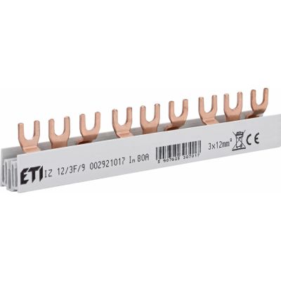 Szyna łączeniowa widełkowa 3P 80A 12mm2 (9 mod.) IZ12/3F/9 002921017 ETI (002921017)