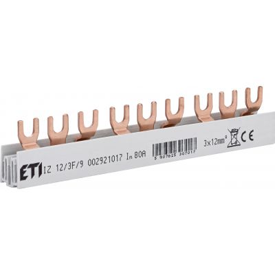 Szyna łączeniowa widełkowa 3P 80A 12mm2 (9 mod.) IZ12/3F/9 002921017 ETI (002921017)