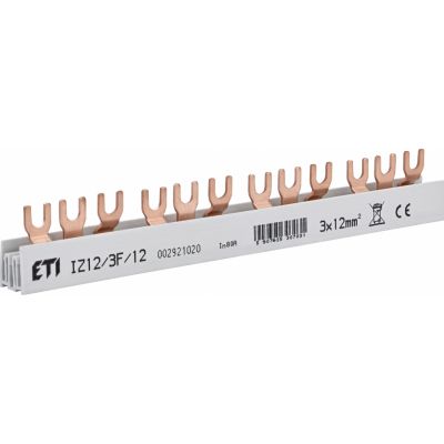 Szyna łączeniowa widełkowa 3P 80A 12mm2 (12 mod.) IZ12/3F/12 002921020 ETI (002921020)