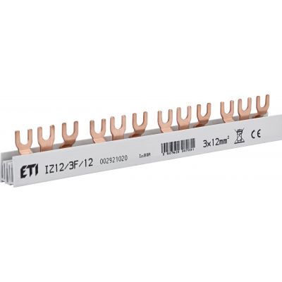 Szyna łączeniowa widełkowa 3P 80A 12mm2 (12 mod.) IZ12/3F/12 002921020 ETI (002921020)