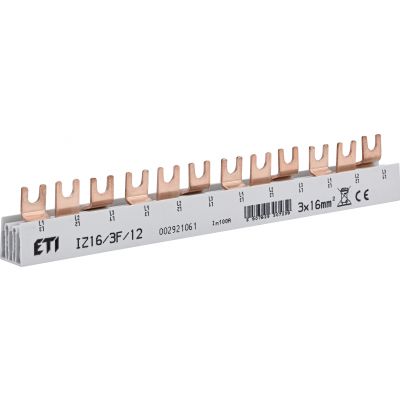 Szyna łączeniowa widełkowa 3P 100A 16mm2 (12 mod.) IZ16/3F/12 002921061 ETI (002921061)