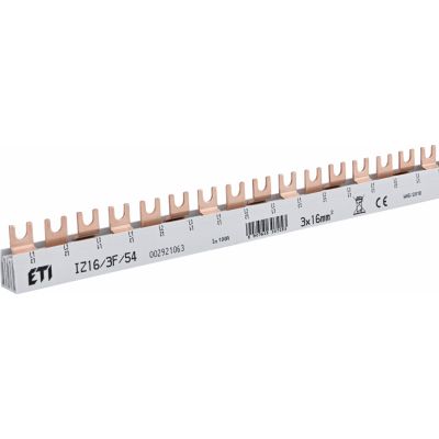 Szyna łączeniowa widełkowa 3P 100A 16mm2 (54 mod.) IZ16/3F/54 002921063 ETI (002921063)