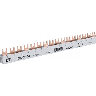 Szyna łączeniowa widełkowa 3P 100A 16mm2 (54 mod.) IZ16/3F/54 002921063 ETI (002921063)
