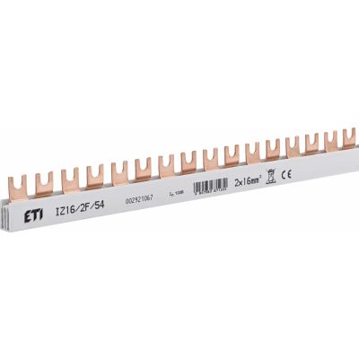 Szyna łączeniowa widełkowa 2P 100A 16mm2 (54mod.) IZ16/2F/54 002921067 ETI (002921067)
