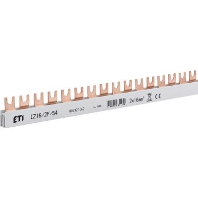 Szyna łączeniowa widełkowa 2P 100A 16mm2 (54mod.) IZ16/2F/54 002921067 ETI (002921067)