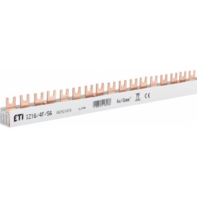 Szyna łączeniowa widełkowa 4P 100A 16mm2 (56 mod.) IZ16/4F/56 002921070 ETI (002921070)