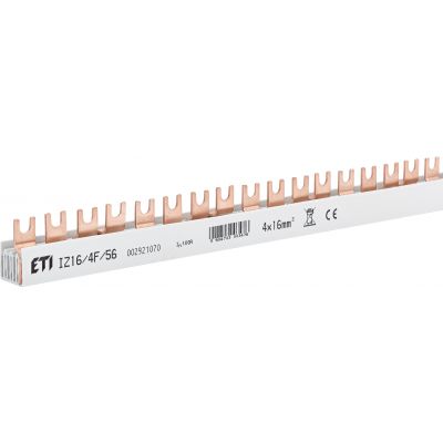 Szyna łączeniowa widełkowa 4P 100A 16mm2 (56 mod.) IZ16/4F/56 002921070 ETI (002921070)
