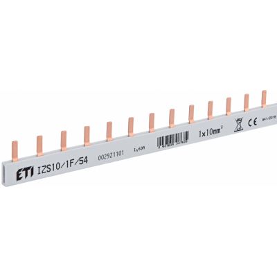 Szyna łączeniowa sztyftowa 1P 63A 10mm2 (54 mod.) IZS10/1F/54 (1m) 002921101 ETI (002921101)