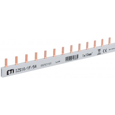 Szyna łączeniowa sztyftowa 1P 63A 10mm2 (54 mod.) IZS10/1F/54 (1m) 002921101 ETI (002921101)
