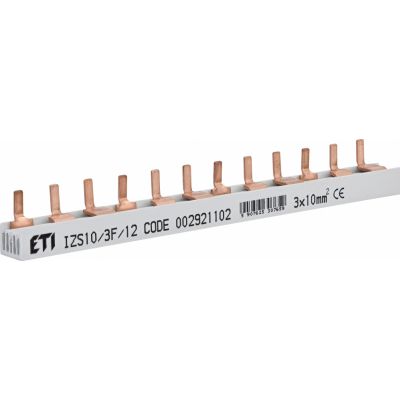 Szyna łączeniowa sztyftowa 3P 63A 10mm2 (12 mod.) IZS10/3F/12 (0,21) 002921102 ETI (002921102)