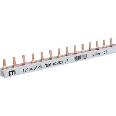 Szyna łączeniowa sztyftowa 3P 63A 10mm2 (54 mod.) IZS10/3F/54 (1m) 002921103 ETI (002921103)