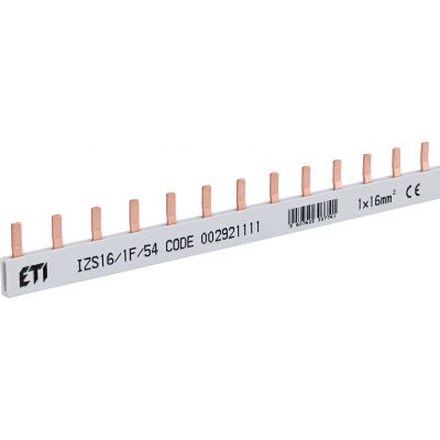 Szyna łączeniowa sztyftowa 1P 100A 16mm2 (54 mod.) IZS16/1F/54 (1m) 002921111 ETI (002921111)