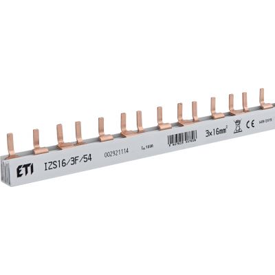 Szyna łączeniowa sztyftowa 3P 100A 16mm2 (54 mod.) IZS16/3F/54 (1m) 002921114 ETI (002921114)