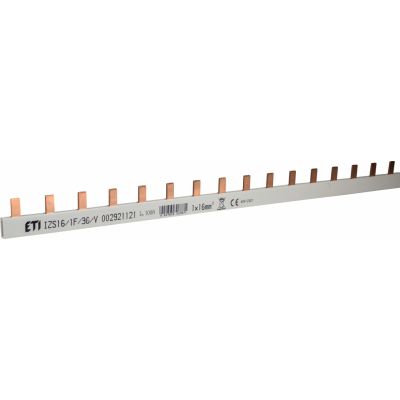 Szyna łączeniowa sztyftowa 1P 100A 16mm2 (36 mod.) IZS16/1F/36/V (1m) 002921121 ETI (002921121)