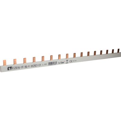 Szyna łączeniowa sztyftowa 1P 100A 16mm2 (36 mod.) IZS16/1F/36/V (1m) 002921121 ETI (002921121)