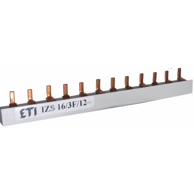 Szyna łączeniowa sztyftowa 3P 100A 16mm2 (12 mod.) IZS16/3F/12/V (0,32) 002921122 ETI (002921122)