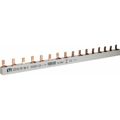 Szyna łączeniowa sztyftowa 3P 100A 16mm2 (36 mod.) IZS16/3F/36/V (1m) 002921123 ETI (002921123)