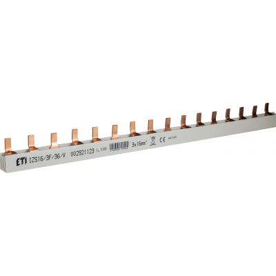 Szyna łączeniowa sztyftowa 3P 100A 16mm2 (36 mod.) IZS16/3F/36/V (1m) 002921123 ETI (002921123)