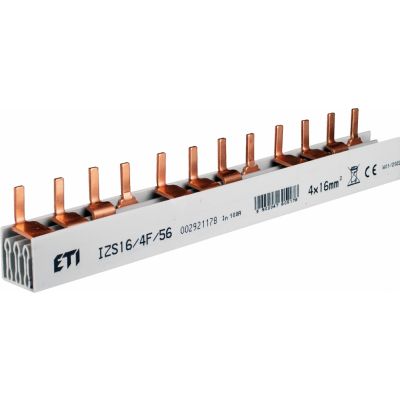 Szyna łączeniowa sztyftowa 4P 100A 16mm2 (56 mod.) IZS16/4F/56 002921178 ETI (002921178)