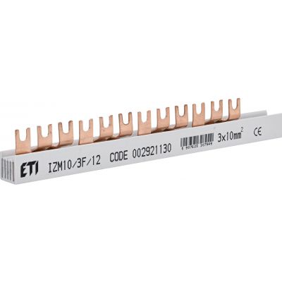 Szyna łączeniowa widełkowa 3P 63A 10mm2 (12mod.) IZM10/3F/12 002921130 ETI (002921130)