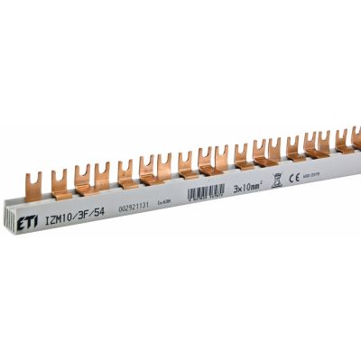 Szyna łączeniowa widełkowa 3P 63A 10mm2 (54mod.) IZM10/3F/54 002921131 ETI (002921131)