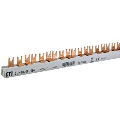 Szyna łączeniowa widełkowa 3P 63A 10mm2 (54mod.) IZM10/3F/54 002921131 ETI (002921131)