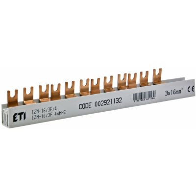 Szyna łączeniowa widełkowa 3P 100A 16mm2 (12mod.) IZM-16/3F 4xMPE 002921132 ETI (002921132)