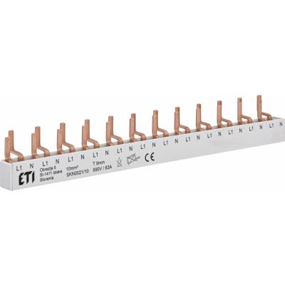 Izolowana szyna zbiorcza-sztyftowa 10 mm2 (do wyłączników KZS-1M lubMAT 1N) SKN0021/10 002921150 ETI (002921150)