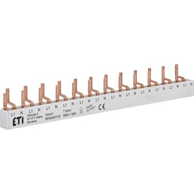 Izolowana szyna zbiorcza-sztyftowa 10 mm2 (do wyłączników KZS-1M lubMAT 1N) SKN0021/10 002921150 ETI (002921150)