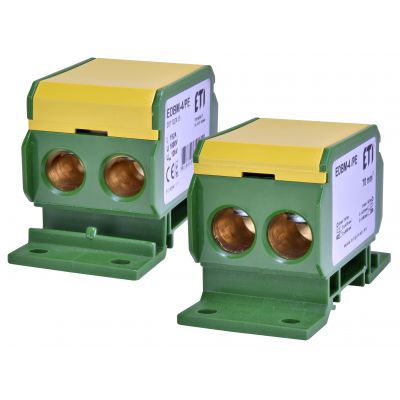 Blok rozdzielczy 192A (2x4-70mm2)/2x4-70mm2) żółto-zielony EDBM-4/PE 001102415 ETI (001102415)