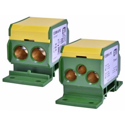 Blok rozdzielczy 192A (2x4-70mm2/2x4-50mm2+1x2,5-25mm2) żółto-zielona EDBM-6/PE 001102417 ETI (001102417)