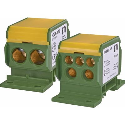 Blok rozdzielczy 192A(2x4-70mm2/2x4-35mm2+3x2,5-25mm2) żółto-zielona EDBM-8/PE 001102427 ETI (001102427)