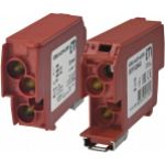 Blok rozdzielczy 100A (4x1,5-25mm2-4x1,5-25mm2) czerwony EDBJ-4x25-4x25/R 001102440 ETI (001102440)