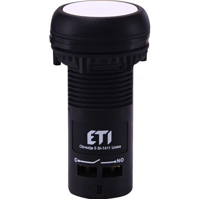 Przycisk kompaktowy z guzikiem krytym, 1NO, biały ECF-10-W 004771455 ETI (004771455)