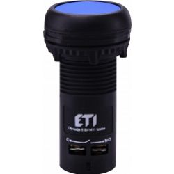 Przycisk kompaktowy z guzikiem krytym, 1NO+1NC, niebieski ECF-11-B 004771474 ETI (004771474)