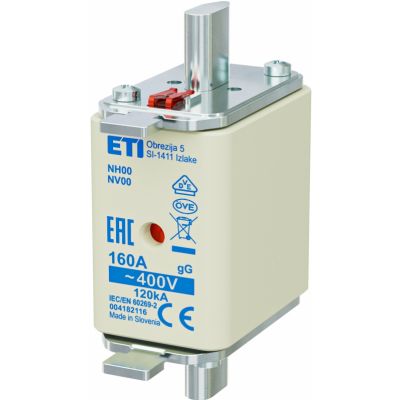 Wkładka topikowa NH zwłoczna KOMBI NH00 gG 160A 400V 004182116 ETI (004182116)