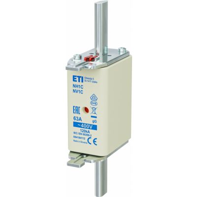 Wkładka topikowa NH zwłoczna KOMBI NH1C gG 63A 400V 004184112 ETI (004184112)