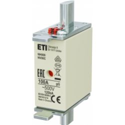 Wkładka topikowa NH zwłoczna KOMBI NH000 WT-00C gG 100A 500V 004181214 ETI (004181214)