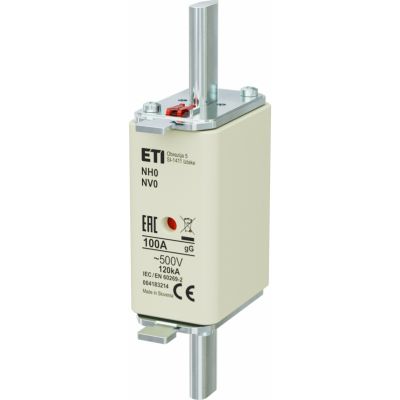 Wkładka topikowa NH zwłoczna KOMBI NH0 gG 100A 500V 004183214 ETI (004183214)