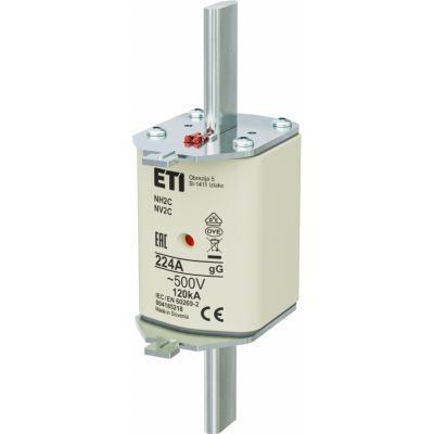 Wkładka topikowa NH zwłoczna KOMBI NH2C gG 224A 500V 004185218 ETI (004185218)