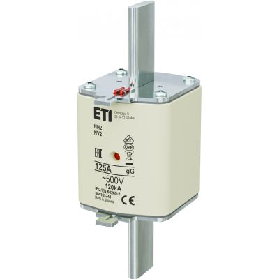 Wkładka topikowa NH zwłoczna KOMBI NH2 gG 125A 500V 004185241 ETI (004185241)
