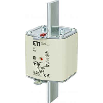 Wkładka topikowa NH zwłoczna KOMBI NH3 gG 425A 500V 004186230 ETI (004186230)