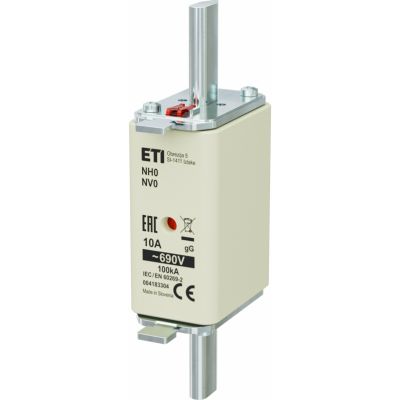 Wkładka topikowa NH zwłoczna KOMBI NH0 gG 10A 690V 004183304 ETI (004183304)