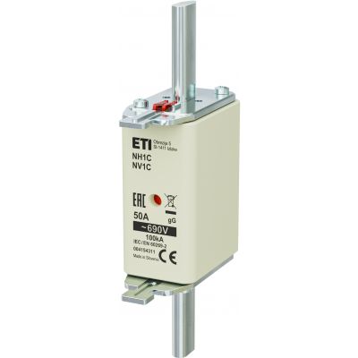 Wkładka topikowa NH zwłoczna KOMBI NH1C gG 50A 690V 004184311 ETI (004184311)