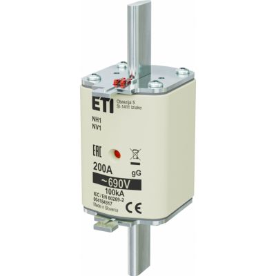 Wkładka topikowa NH zwłoczna KOMBI NH1 gG 200A 690V 004184317 ETI (004184317)